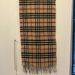 Authentic Burberry Classic Check Cashmere-Wool Blend Scarf